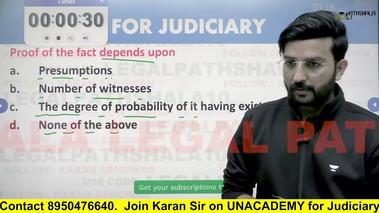 Evidence Act | Important Questions for Judiciary Exam