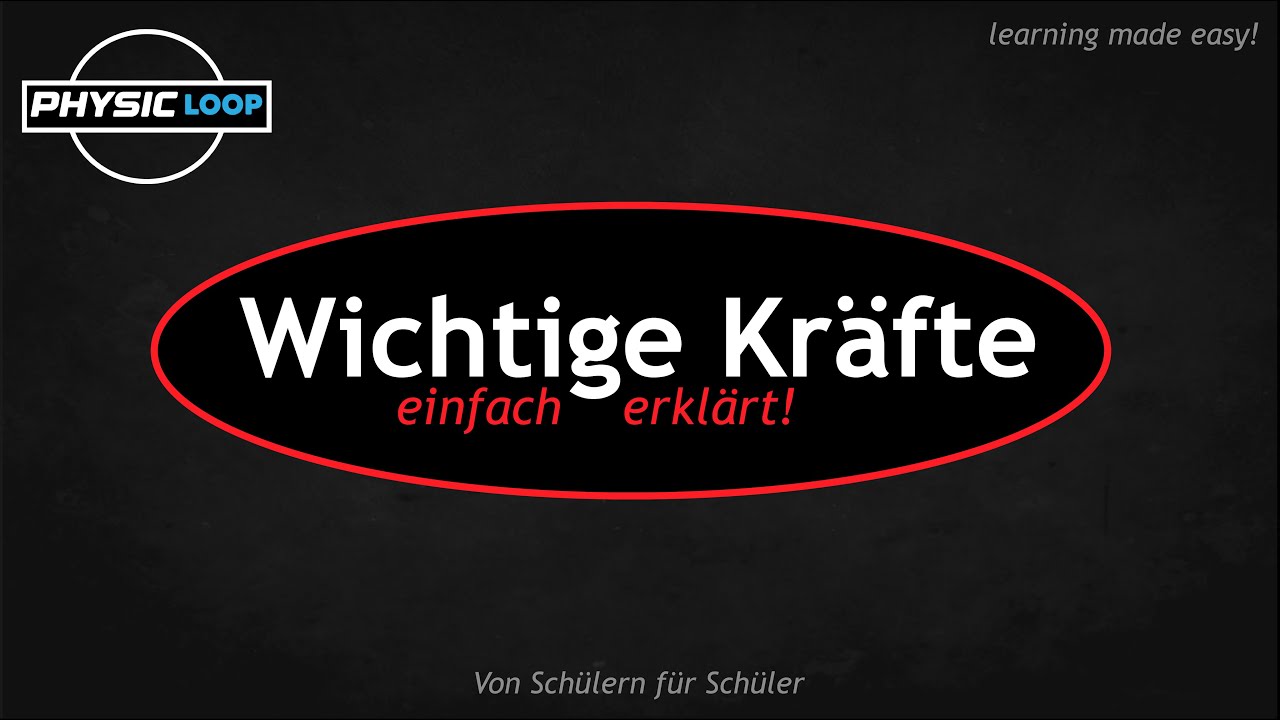 Wichtige Kr&auml;fte einfach erkl&auml;rt! (Gewichtskraft, Federkraft und Reibungskraft)