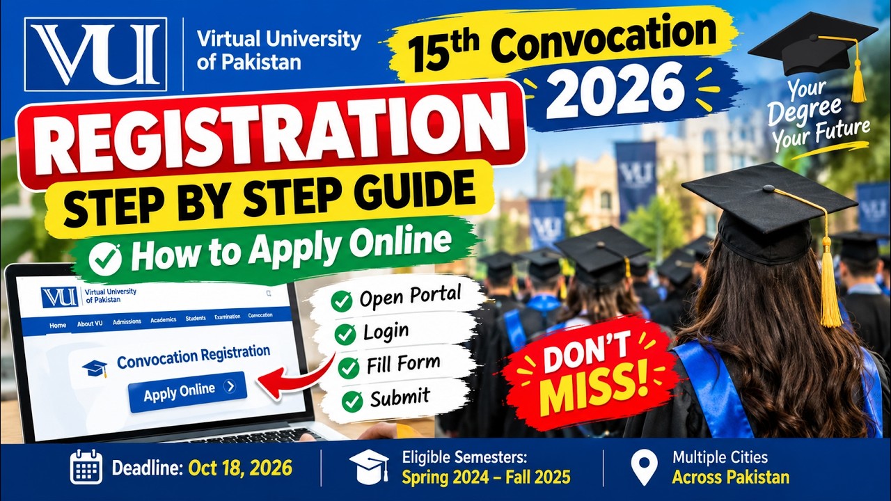 VU Convocation 2026 Registration | How to Apply Online Step by Step | Virtual University