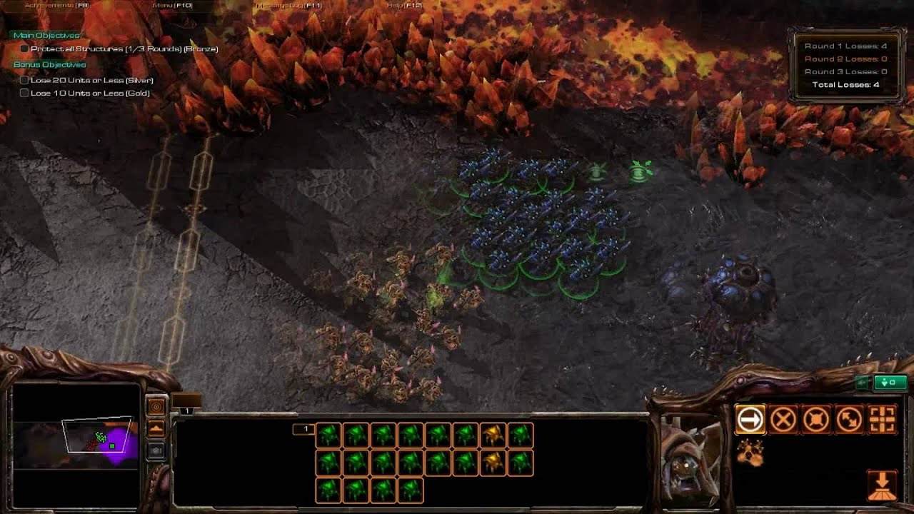 Starcraft 2 Challenges - Basics - For the Swarm Gold
