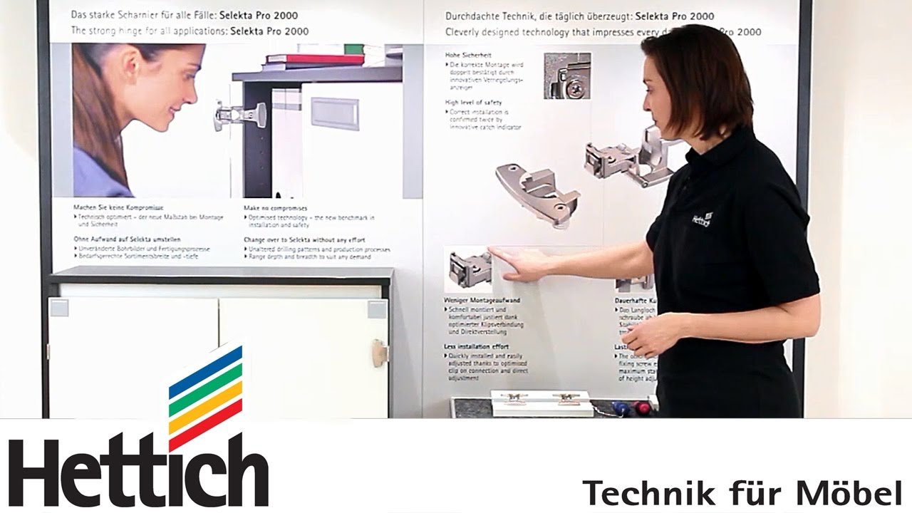 Selekta Pro 2000 single pivot hinges: technical briefing by Hettich