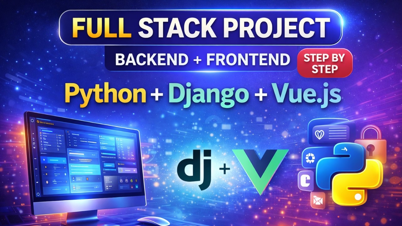 Full-Stack Project | Django + Vue Auth System! | JWT Login | Frontend and Backend connection Django