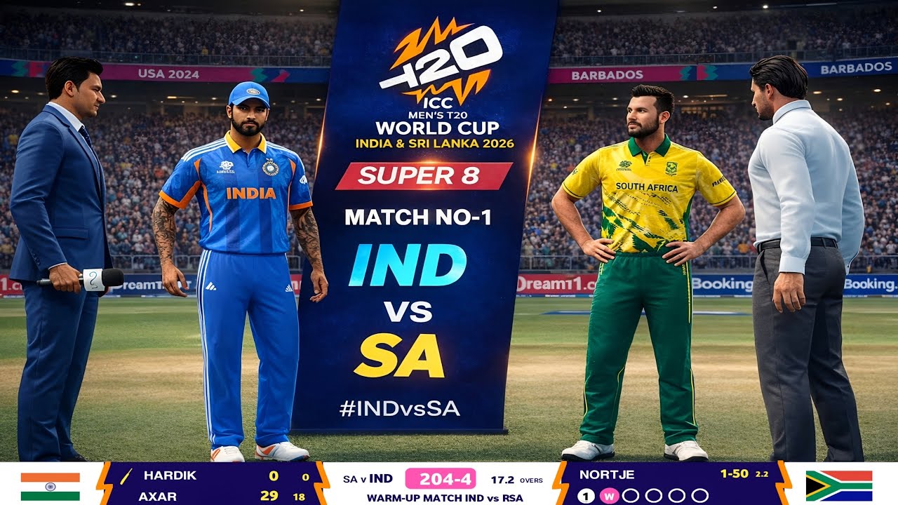 ICC WT20 2026 | SUPER - 8 MATCH NO- 1 | IND vs SA | LIVE #StayingSilent
