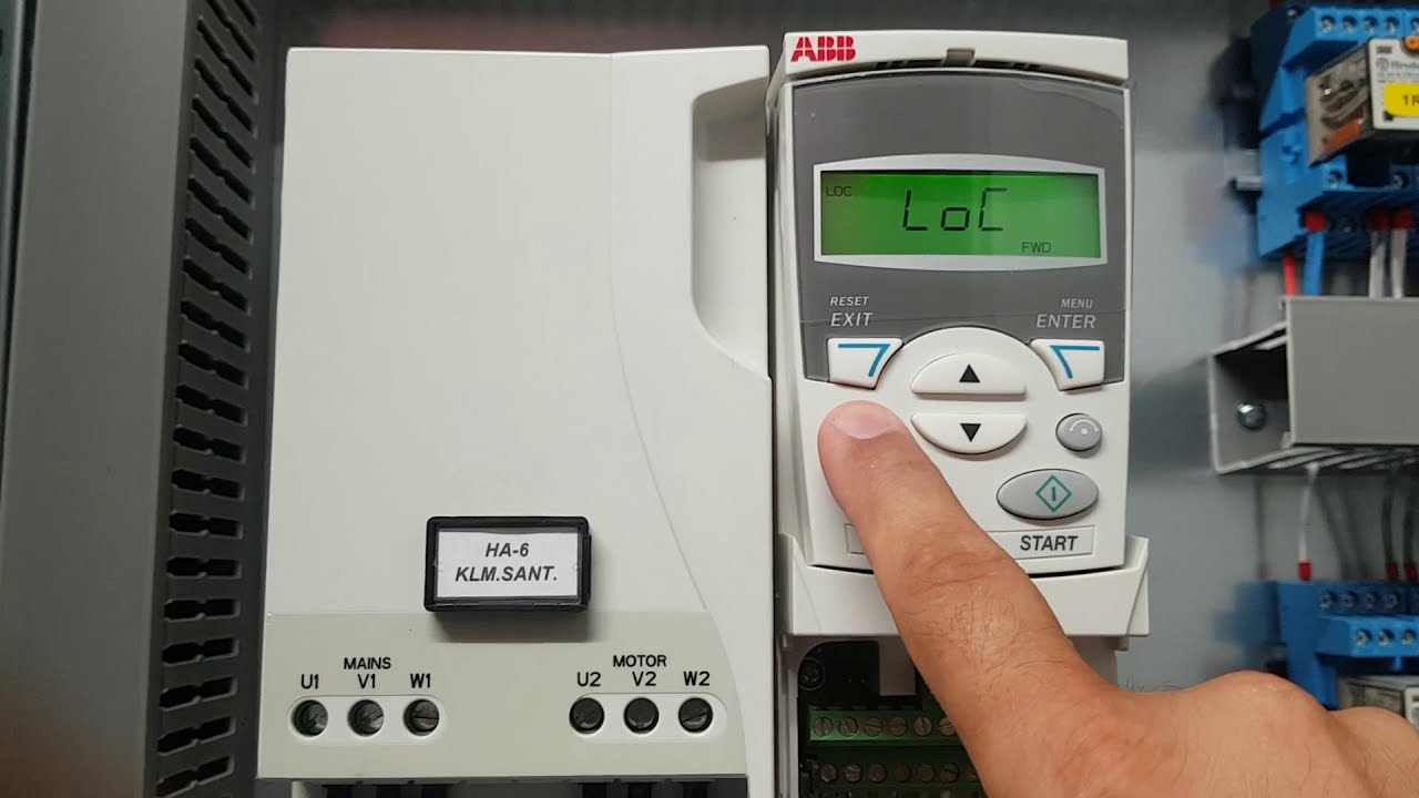 ABB Sürücüyü manuel ve otomatik çalıştırma / ABB drive manual and automatic operation / Привод ABB