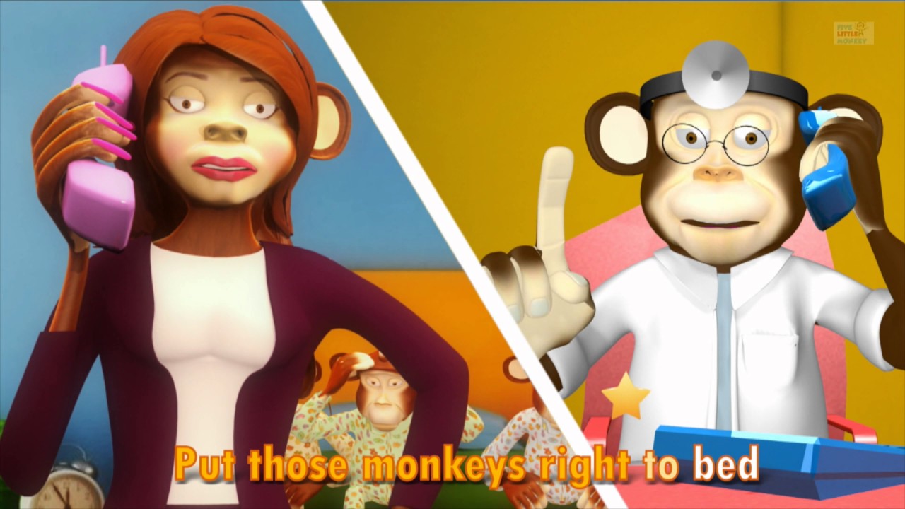 Five Little Monkeys Jumping On The Bed | Nursery Rhymes | Kids Songs