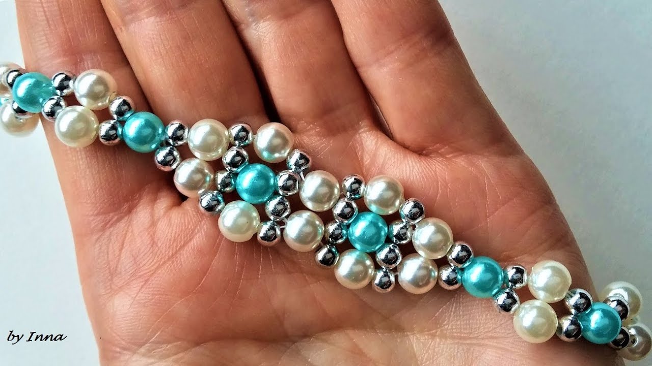 How to make a bracelet in less than 10 minutes😍Easy bracelet pattern.