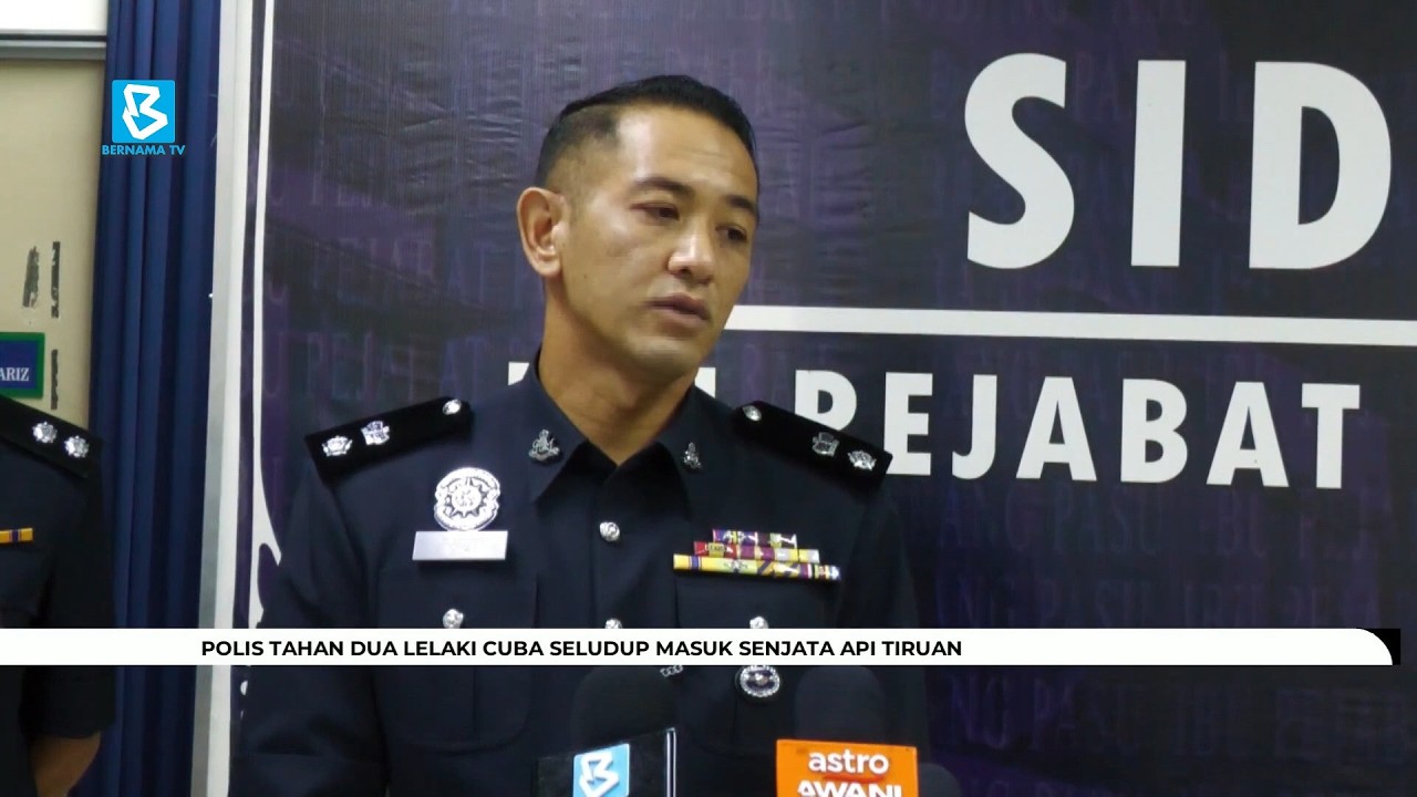 Polis tahan dua lelaki cuba seludup masuk senjata api tiruan