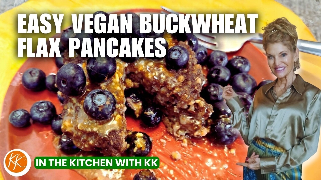 Easy Vegan Buckwheat & Flax Pancakes | 100% Vegan & Egg-Free