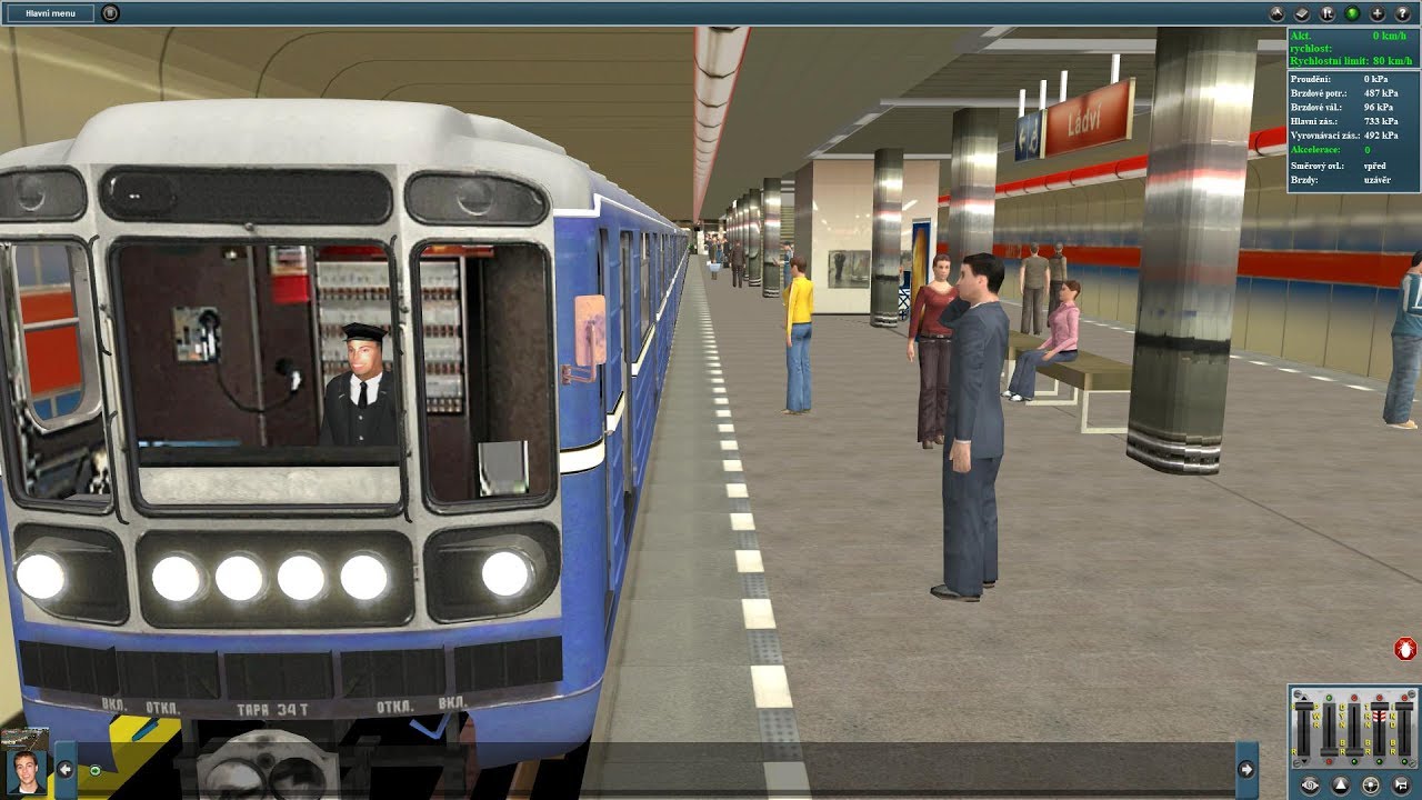 Trainz - Prague metro =C= Letňany - Háje se soupravou 81-717 LVZ (cabview)
