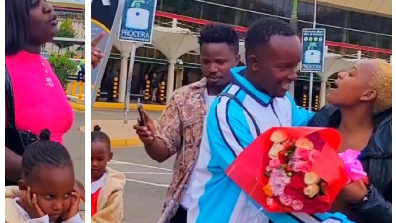 God.!Drama in JKIA as Baba T from Dubai rejects his baby mama live on camera😭