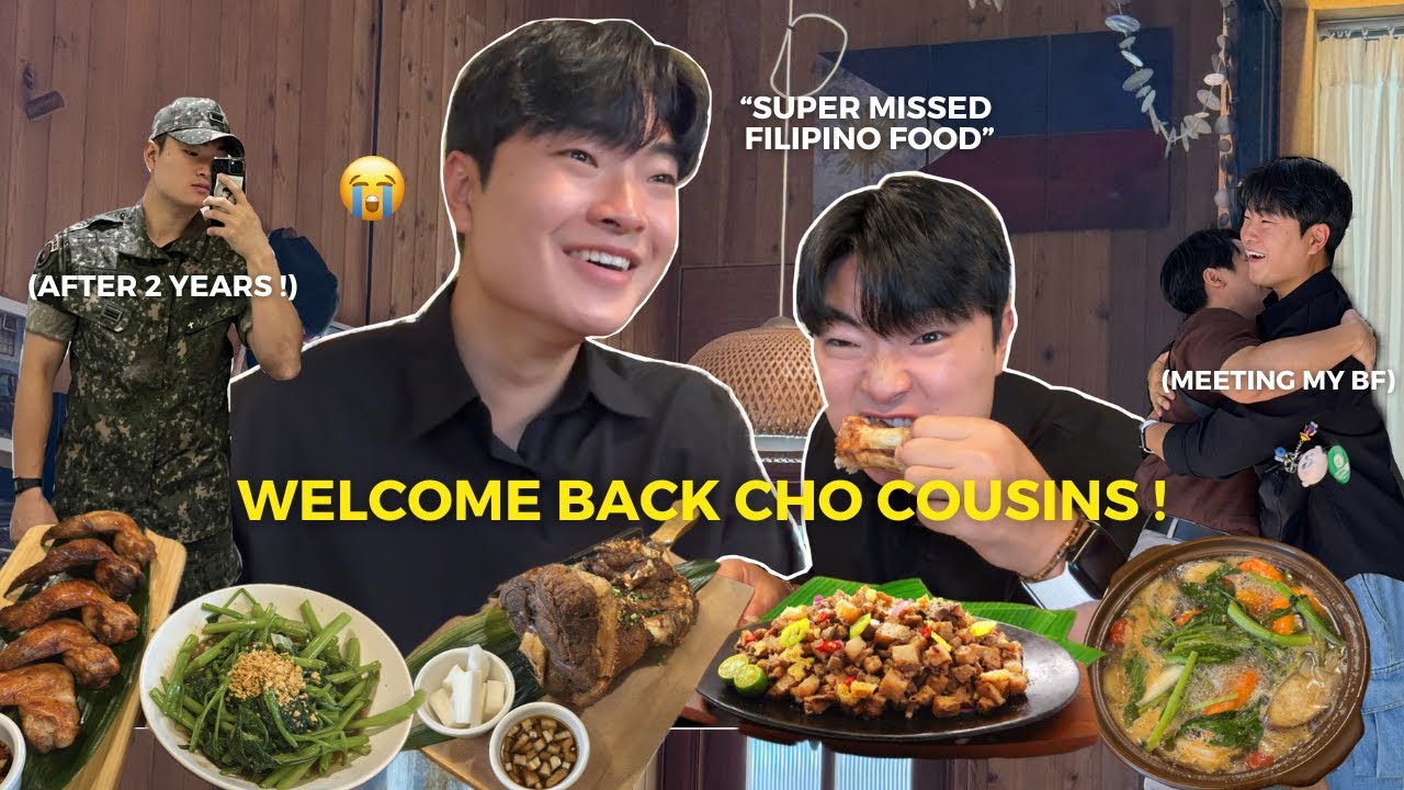 Taking Korean Cousin to Filipino Restaurant in Korea ! *Discharged from Military* 🥳