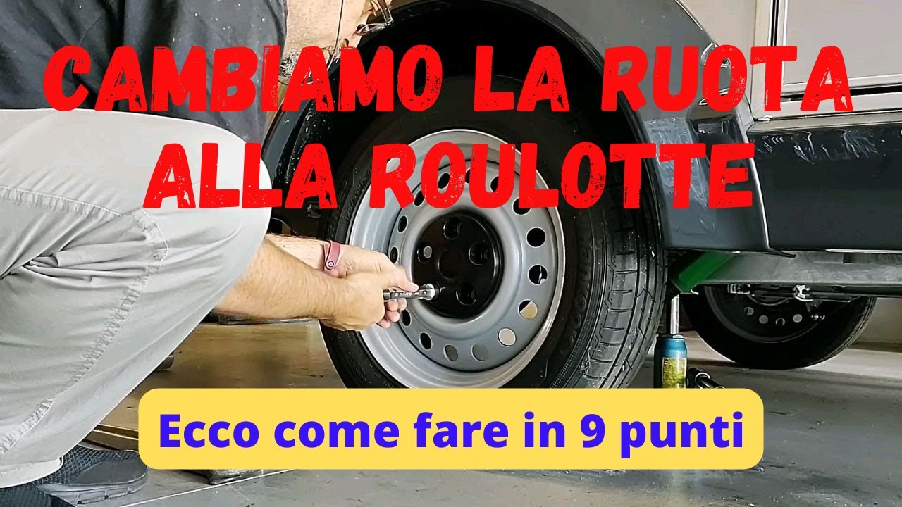 Come cambiare ruota alla roulotte!