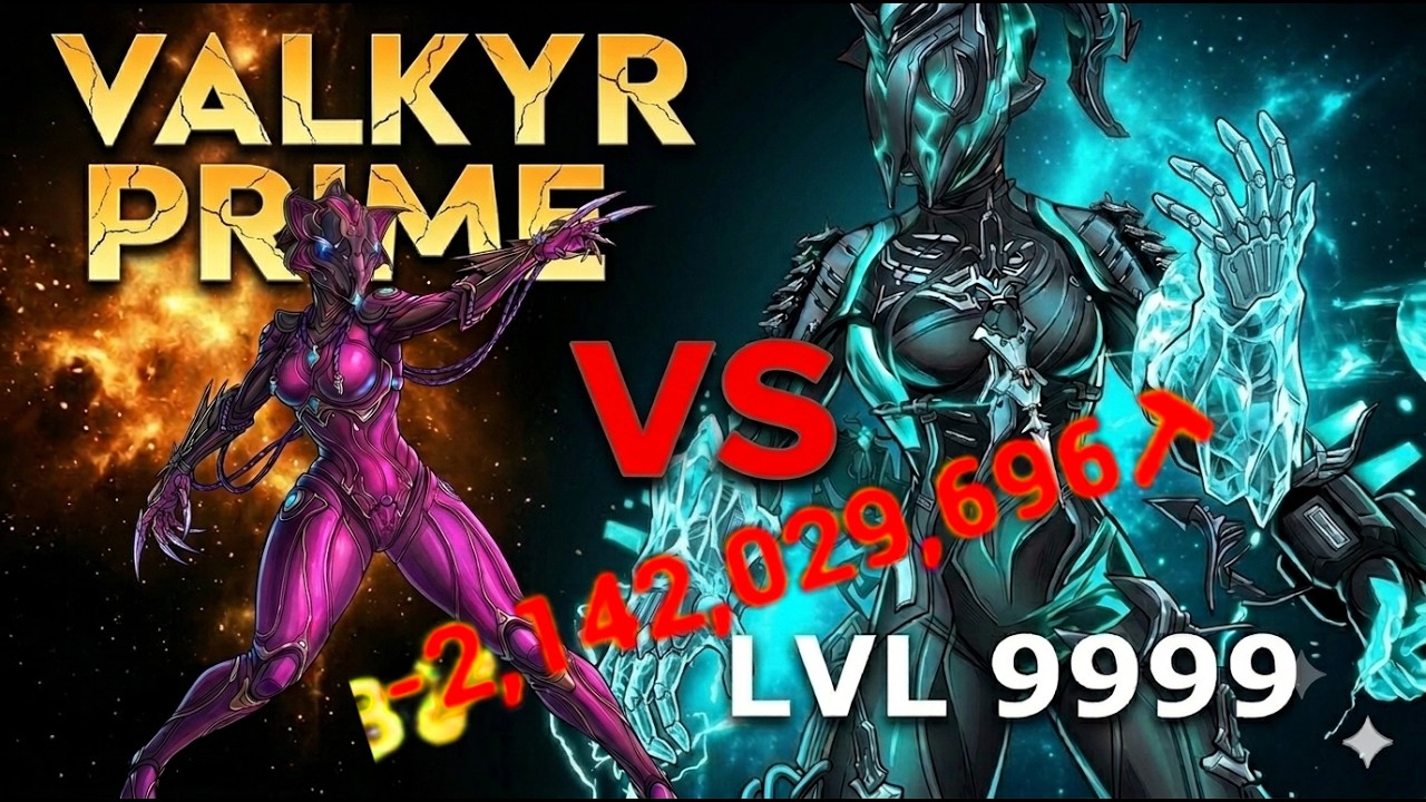 Valkyr Prime at FULL RAGE | Easy Damage Cap Build | VS 9999 Steel Path