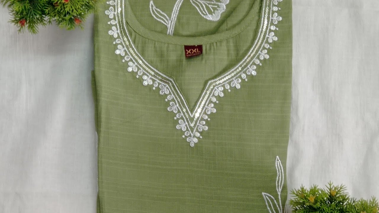 Affordable embroidery slitted kurthis👌👌