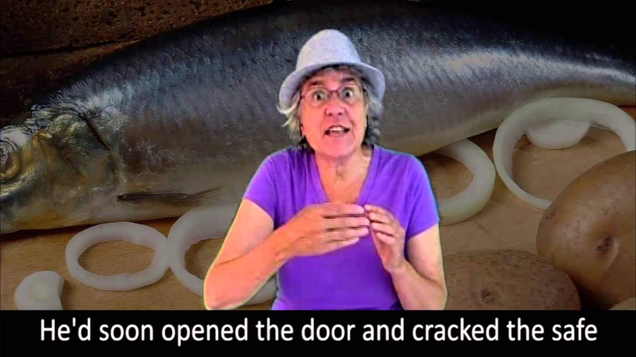 Herring mit potatoes, a Yiddish vaudeville song with English subtitles