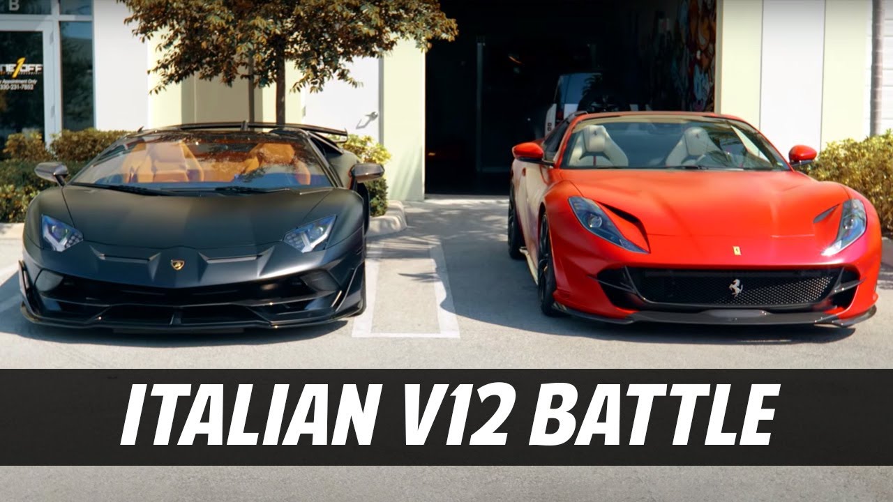 V12 Battle: Lambo Aventador SVJ vs Ferrari 812 GTS