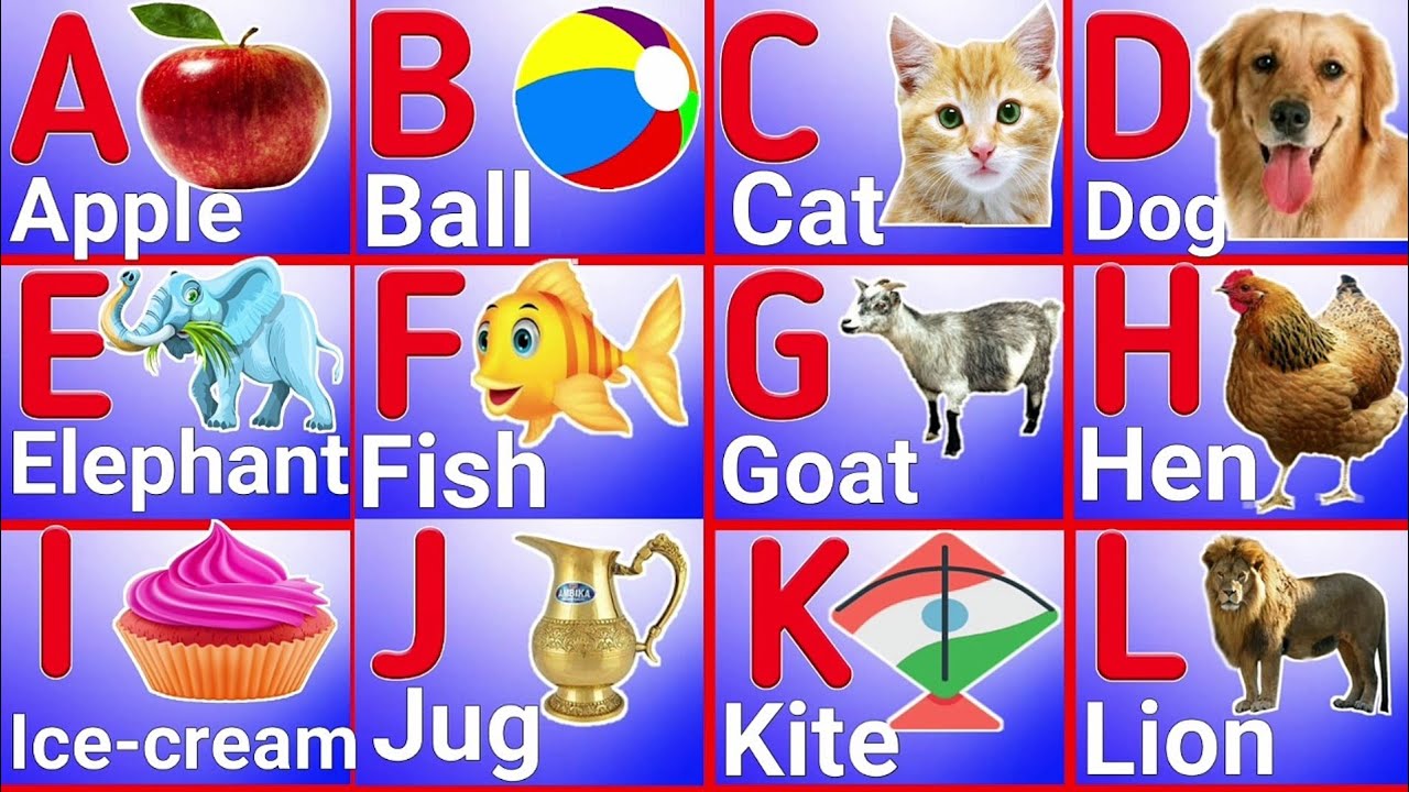 Lkg class english Worksheets | match the letters with pictures | Alphabets abc song | #english