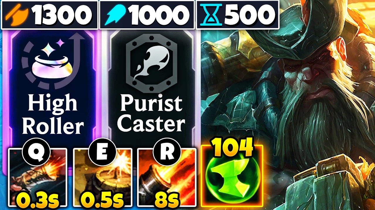 104 Anvils High Roller Gangplank = 8 Second ULT CD + Covering Map in Barrels | ARAM Mayhem