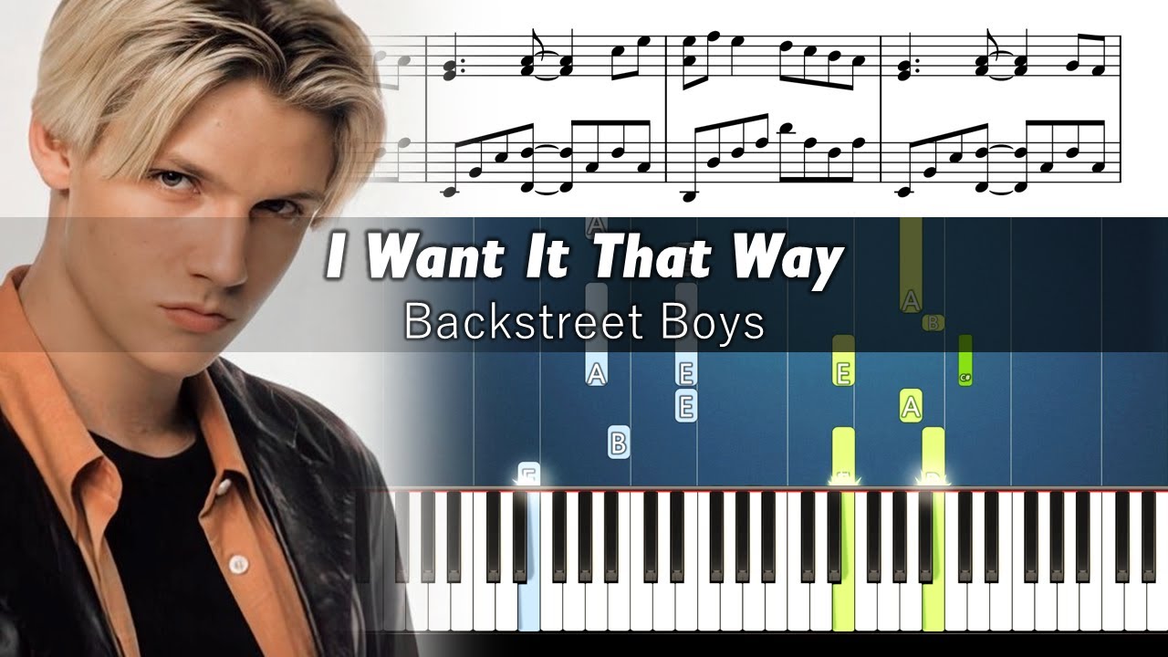 Backstreet Boys - I Want It That Way - Piano Tutorial with Sheet Music