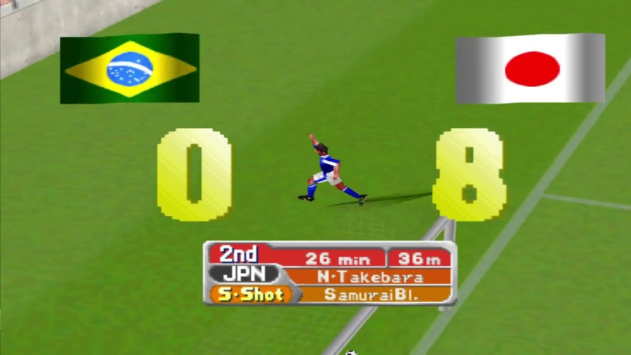 Super Shot Soccer | Short Gameplay | PS1 | HD