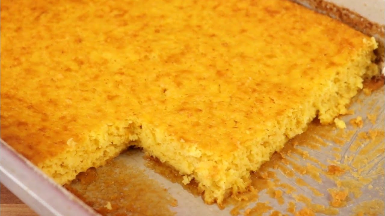 BOLO DE MILHO (ESPIGA) – RECEITA DE TITIA – SEM LEITE, FARINHA OU FUBÁ!