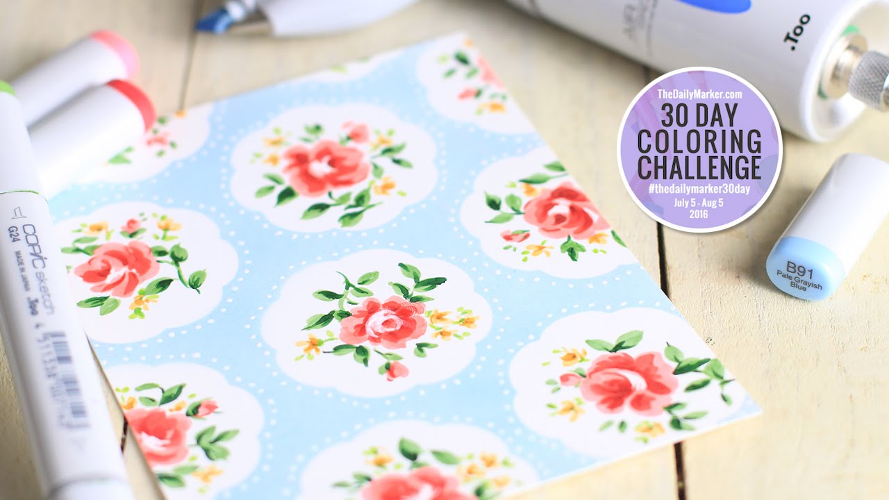 30 Day Color Challenge Blog Hop: Cath Kidston Inspired Background