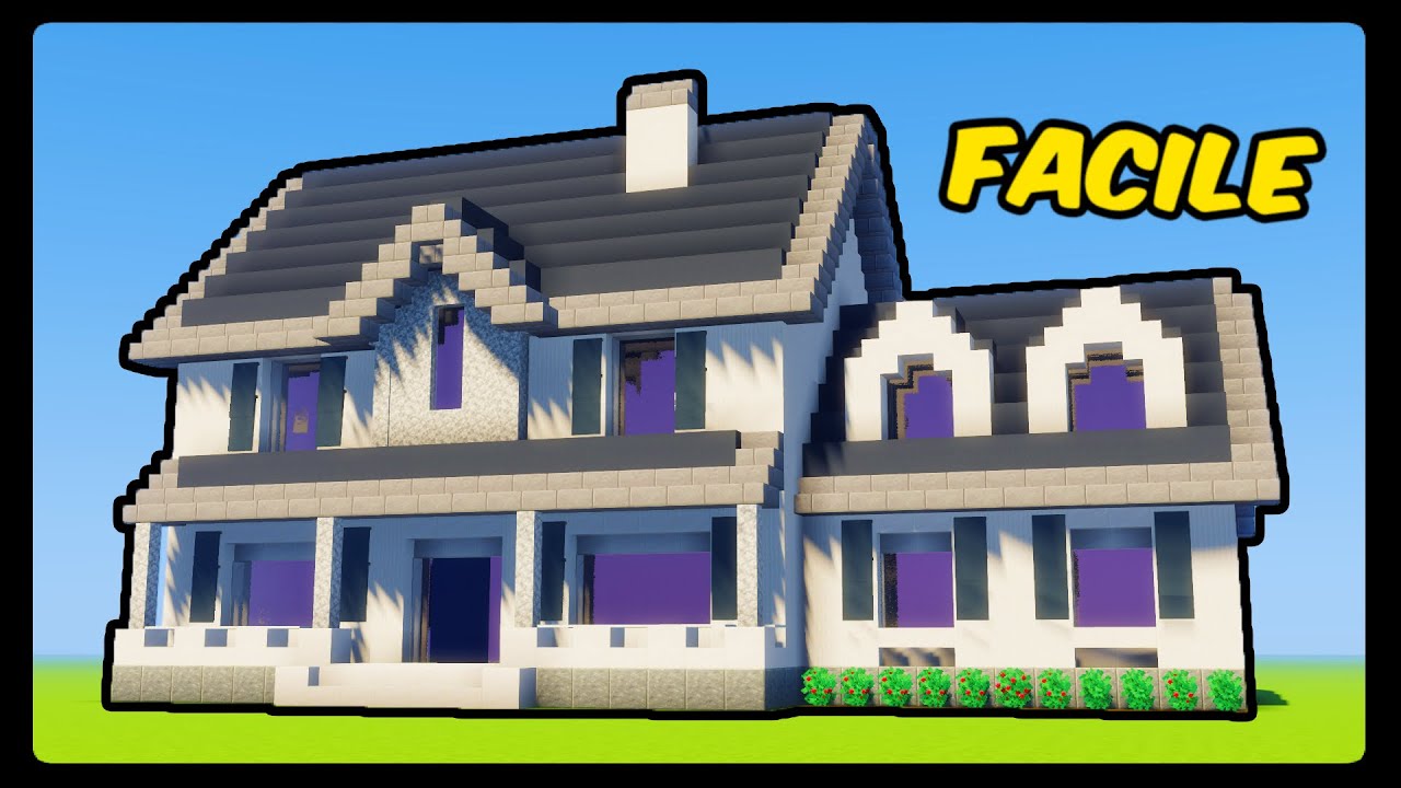 TUTO GRANDE MAISON MODERNE FACILE A FAIRE | MINECRAFT