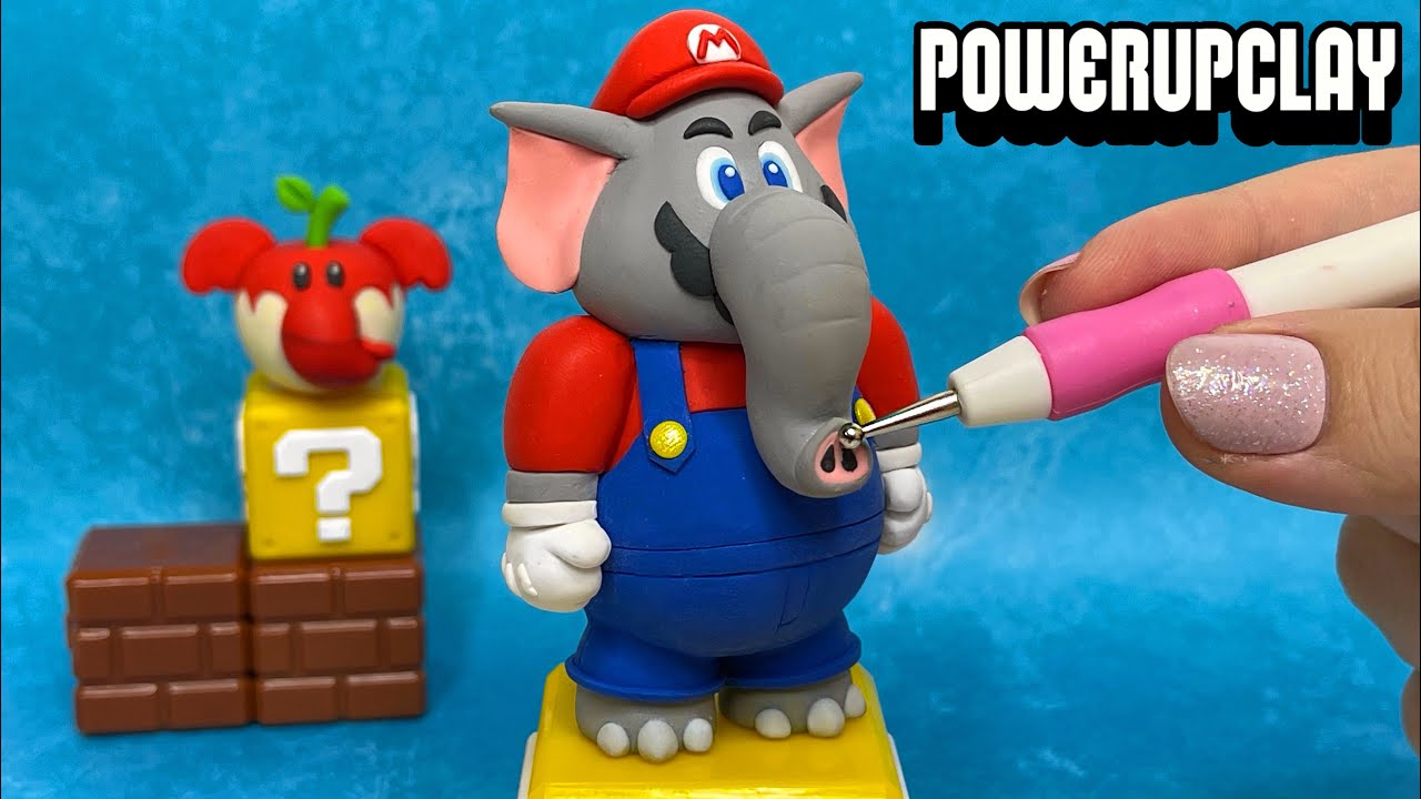 Making Elephant Mario from Super Mario Bros. Wonder - Polymer Clay