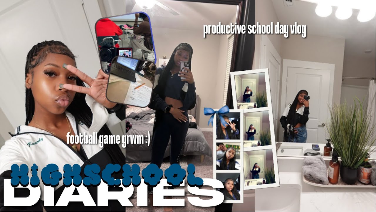 HIGHSCHOOL DIARIES 003🤍:school day vlog, afterschool chronicles, football game grwm|| Kennedy Jayde