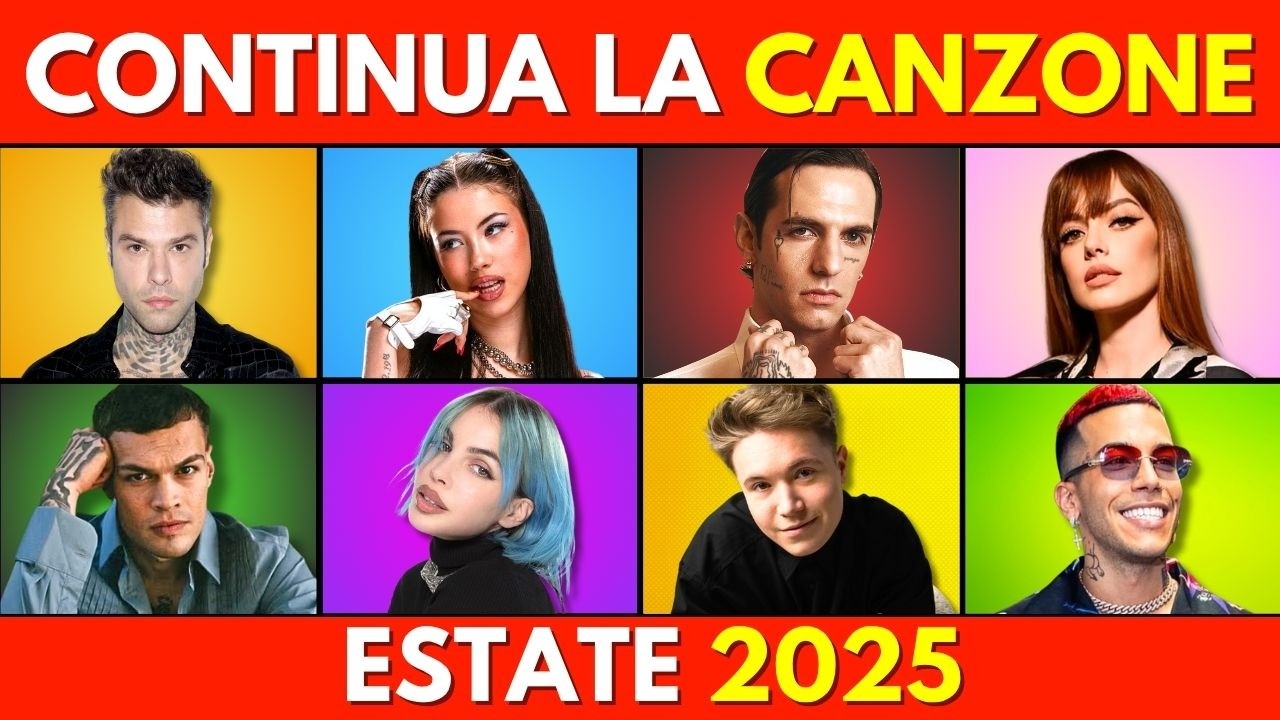 QUIZ - Continua la Canzone dell'Estate 2025 ☀️ 🎵 Summer Hits Italiane 2025 🇮🇹