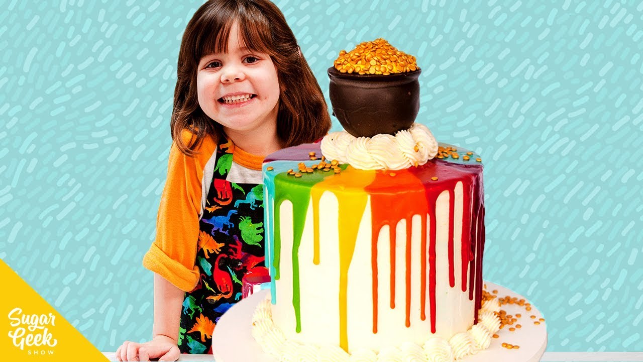 Rainbow Drip Cake Tutorial For Saint Patrick's Day