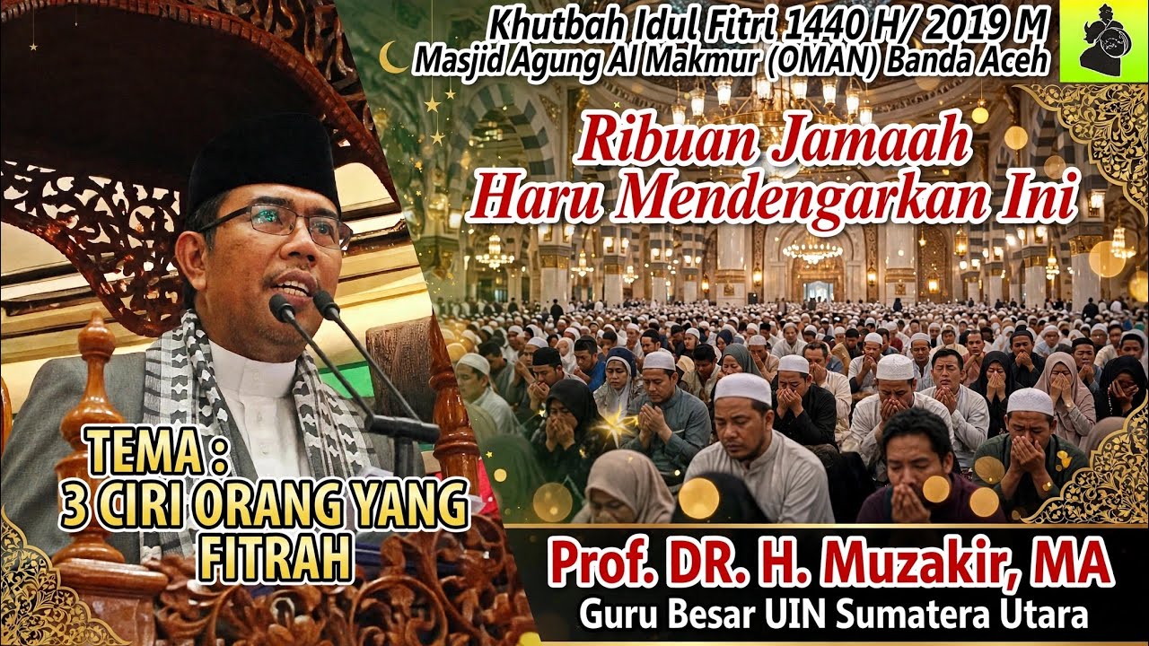 SEORANG PROFESSOR MEMBUAT RIBUAN JAMAAH TERHARU KARENA... Khutbah Idul Fitri