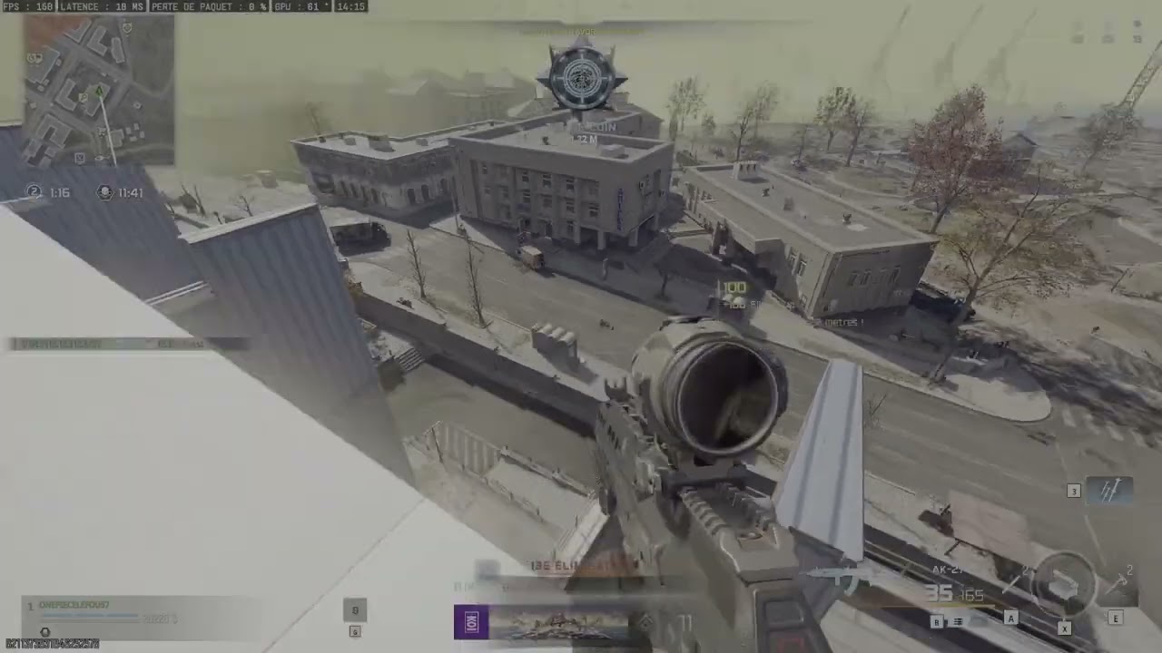 warzone j'essaie de faire top 1 en 1 vs 4 mais je fait 2e avec 33 kill
