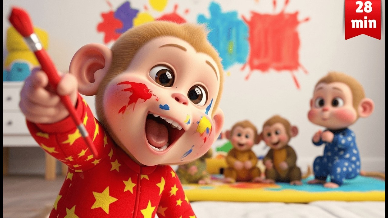 Five Little Monkeys | Five Little Monkeys Nursery Rhymes for Kids | LITTLE LOVELIES