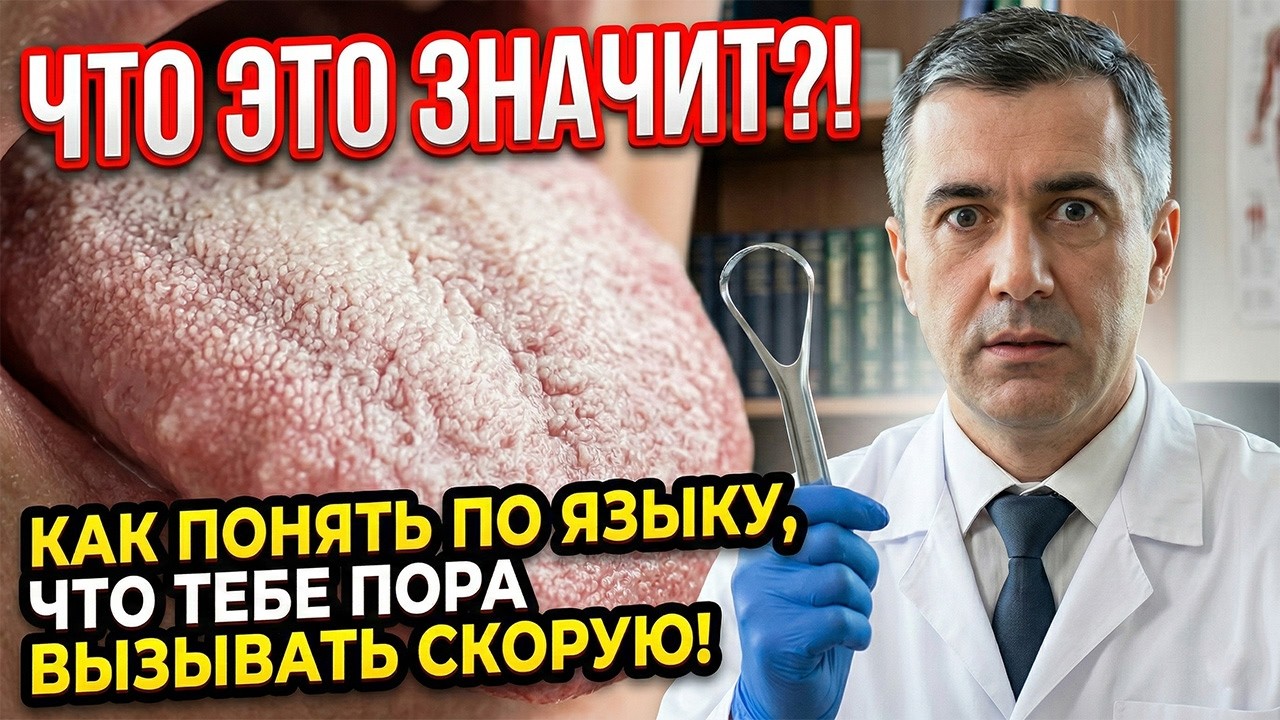 СРОЧНО ВЫСУНИ ЯЗЫК! 👅 ЭТИ 3 ЦВЕТА УКАЖУТ НА СКОРЫЙ ИНФАРКТ И ПРОБЛЕМЫ С ПЕЧЕНЬЮ! 💔