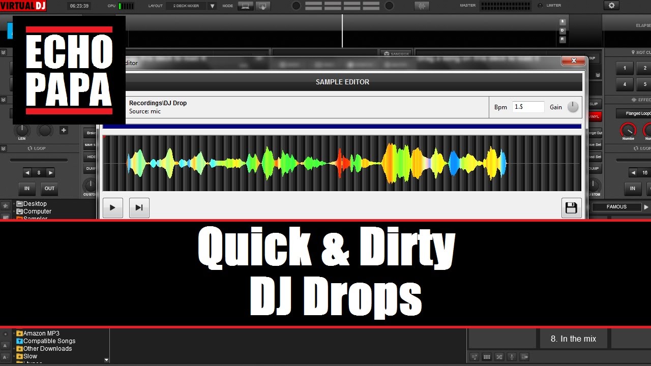 DJ Drops: создайте свой собственный с помощью Virtual DJ 8