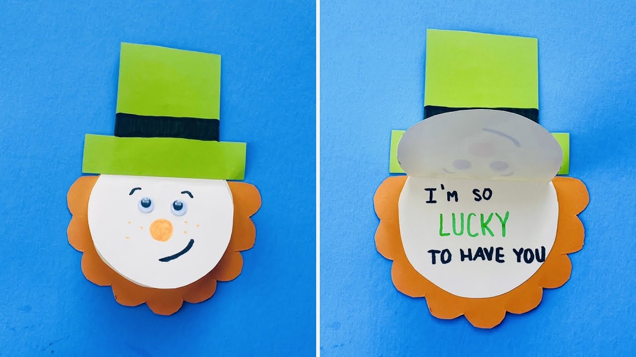 Leprechaun St. Patrick's Day Card | Easy St. Patrick's Day Crafts for Kids