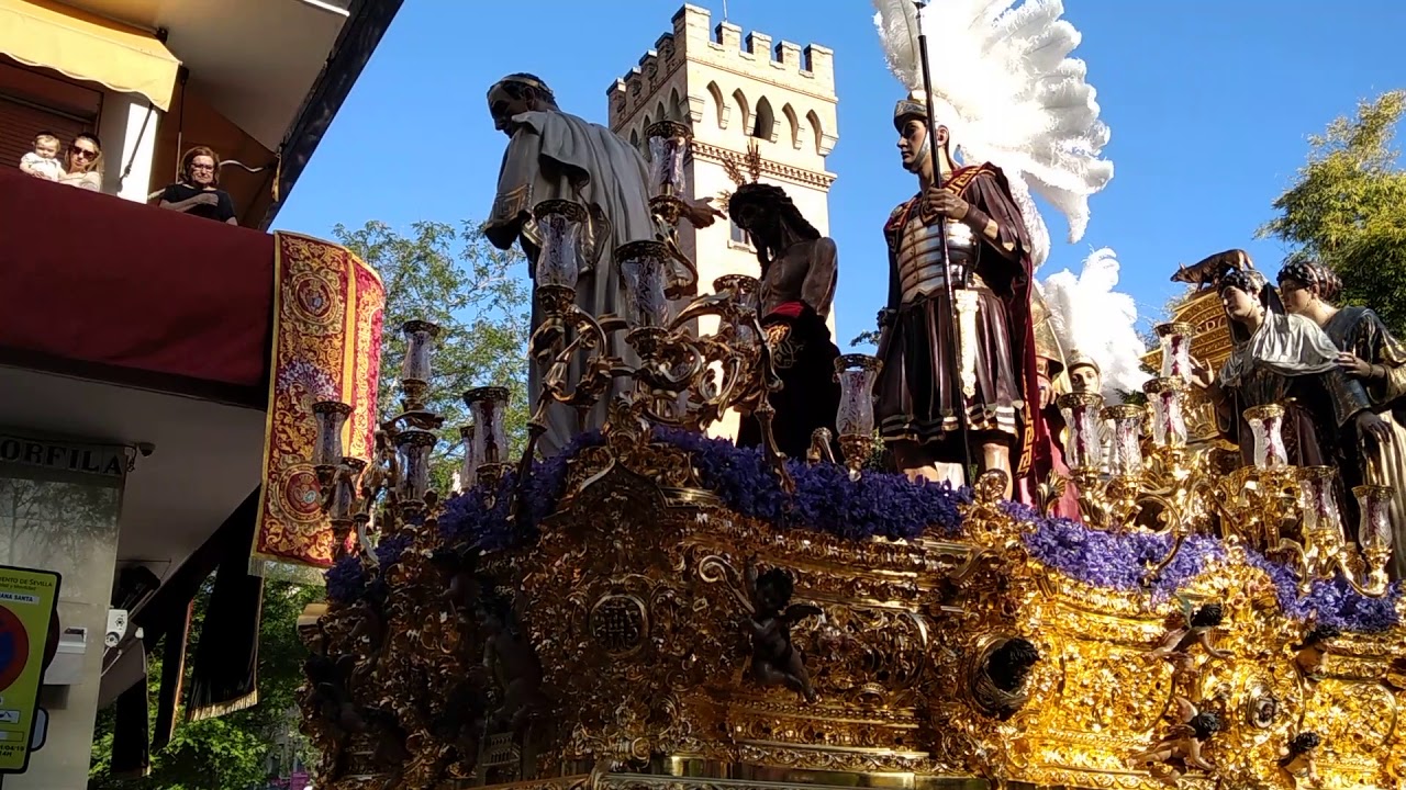 Misterio de San Benito por Laraña/Orfila con Virgen de la Paz y ¡Oh, Pecador! Sevilla 2019