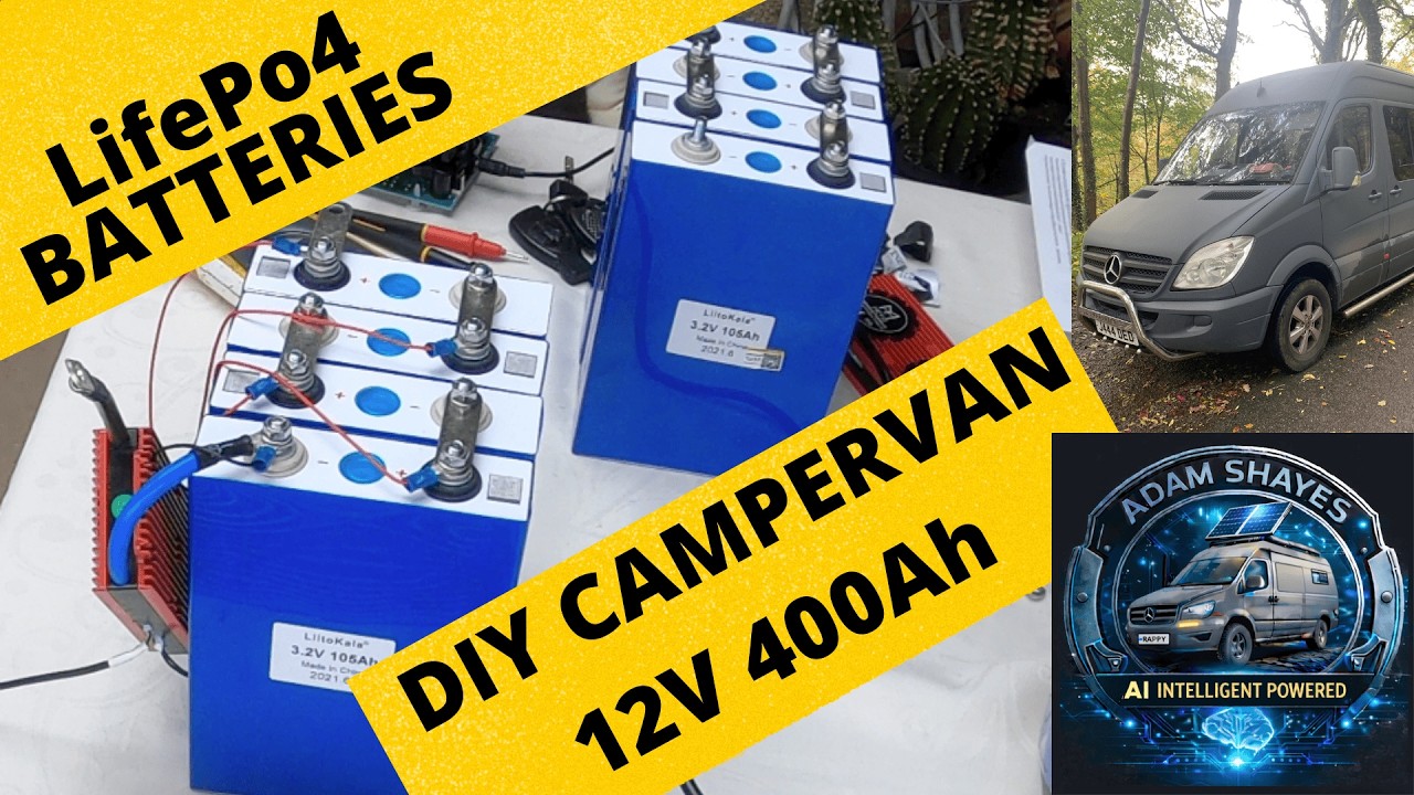 Building a Lithium LifePo4 400Ah 12v Battery Bank for my SelfBuild DIY Sprinter Campervan Conversion