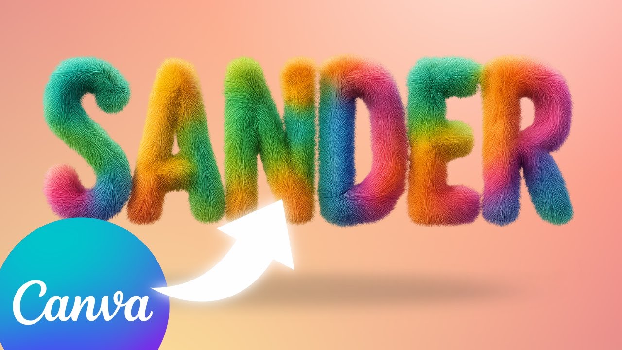 How to Make Furry letters EASILY with AI & Canva