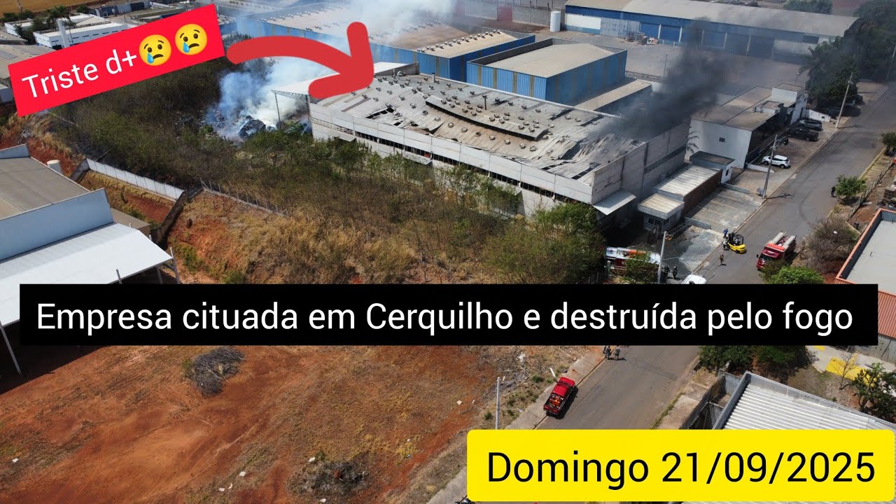 Empresa em Cerquilho e totalmente destruída pelo fogo 😢😢