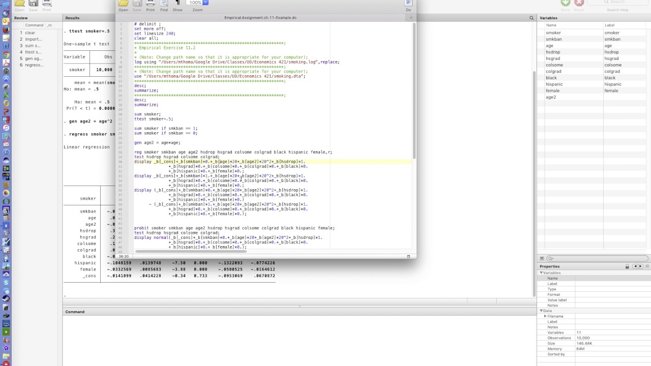 Using Stata: Instructions for Chapter 11 Empirical Assignment