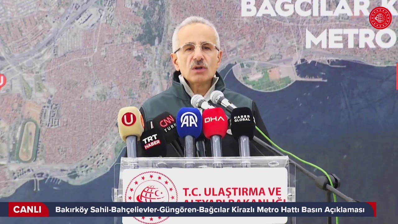 #Canlı | Bakırköy Sahil-Bahçelievler-Güngören-Bağcılar Kirazlı Metro Hattı Basın Açıklaması | İst…