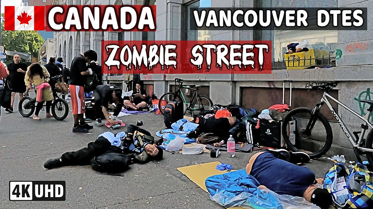 🇨🇦 【4K】 East Hastings St. Downtown Vancouver BC, Canada. Street Walk.