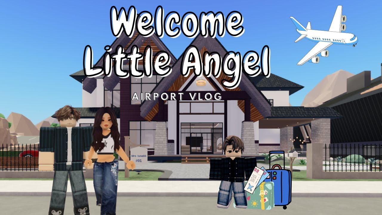 welcome to little Angel🎉 | Airport Vlog in Metro Life🤗 | life Inside Roblox | #roblox