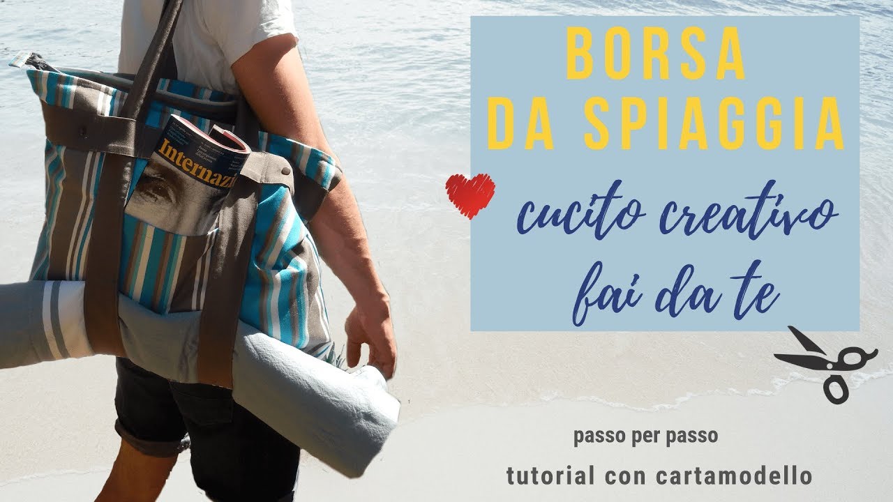 Borsa - Zaino  da spiaggia o piscina – cucito creativo fai da te