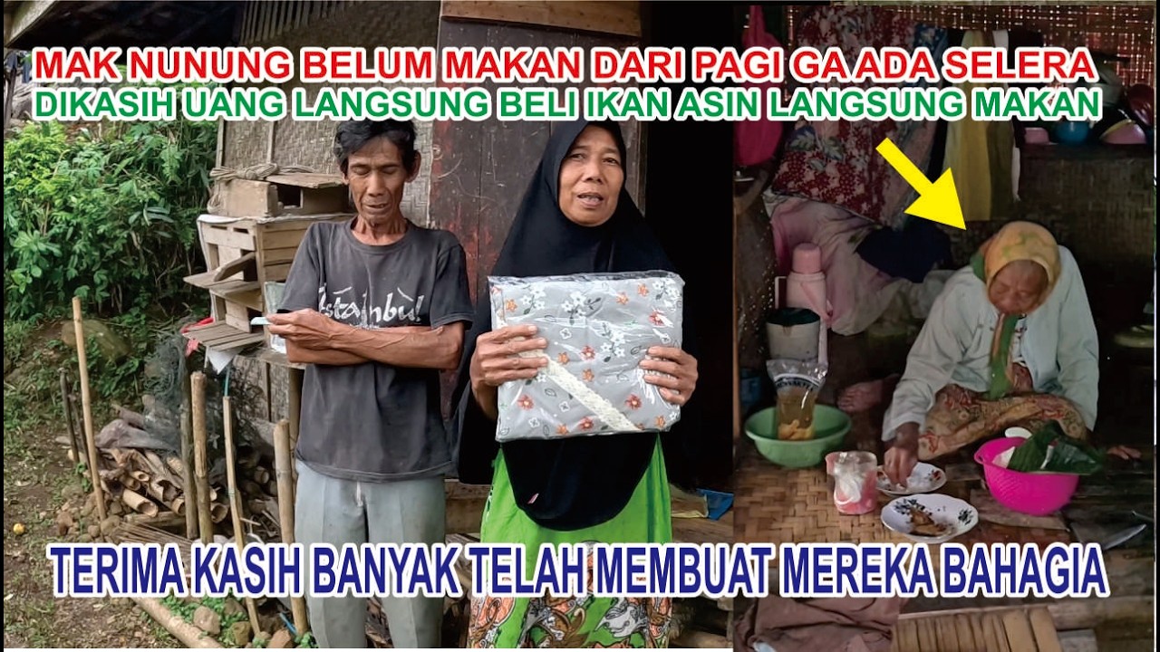MIRIS MAK NUNUNG MAKAN NASI GARAM TAK ADA SELERA DI KASIH UANG BELI IKAN ASIN LANGSUNG MAKAN NIKMAT