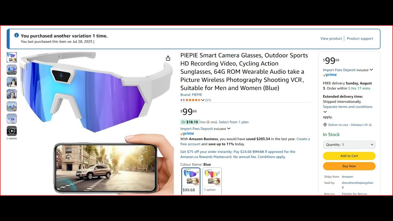 Smart Camera Glasses