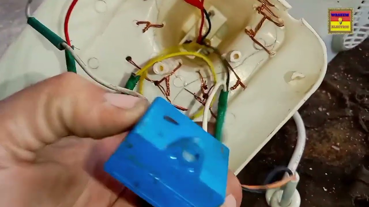 how to bracket fan / connection for wire connection lottery switch capacitor.