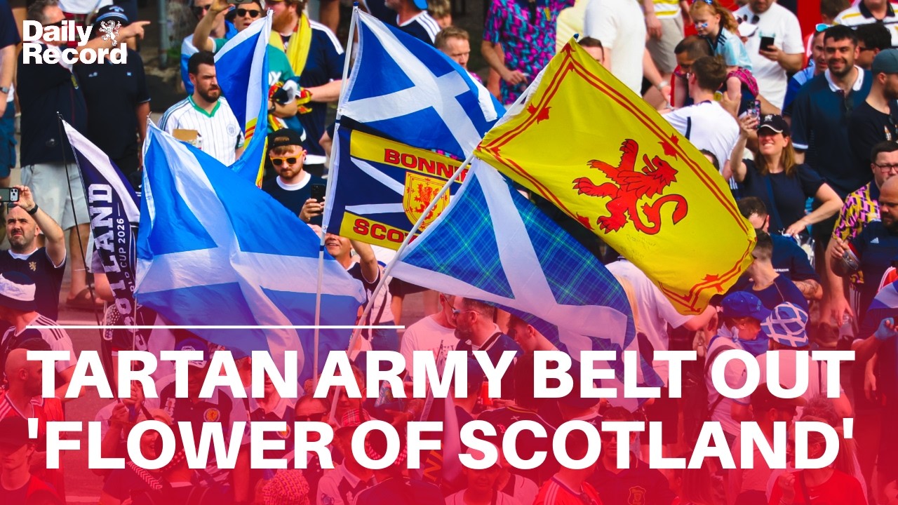 Scotland fans BELT OUT Flower of Scotland in Boston fan park ahead of World Cup game